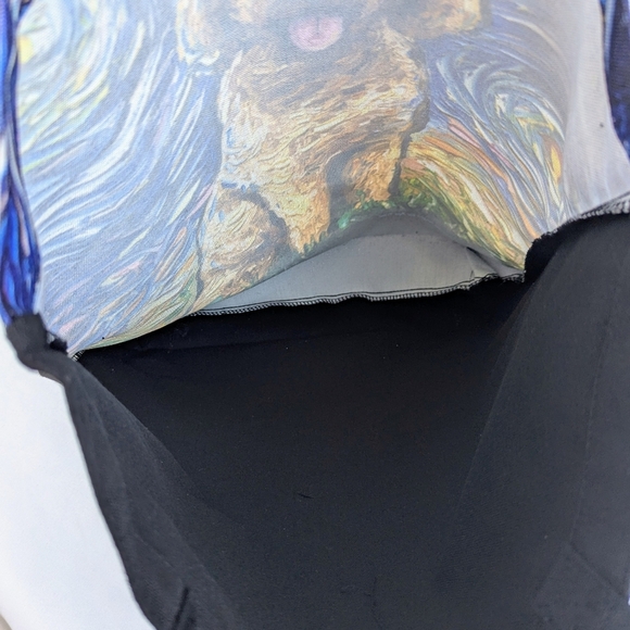 Tote Bag Golden Doodle Night By Aja Trier Poly Poplin Multicolor NWT - Picture 7 of 9